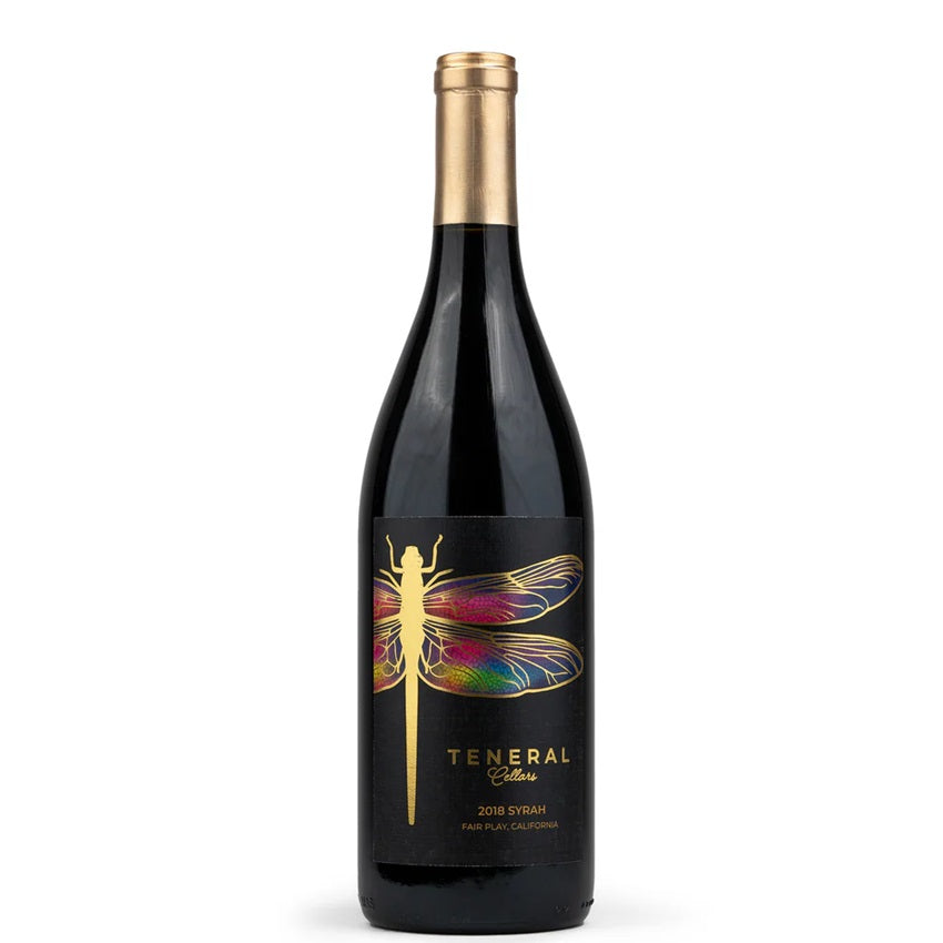 A bottle of Teneral Syrah, available at our Palm Springs wine store, Perry's.