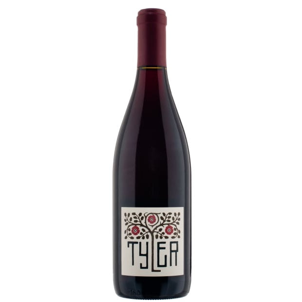 A bottle of Tyler Santa Rita Hills Pinot Noir, available at our Palm Springs wine store, Perry's.