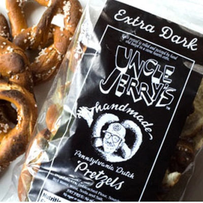 A pack of Uncle Jerry’s Pretzels, available at our Palm Springs liquor store, Perry's.