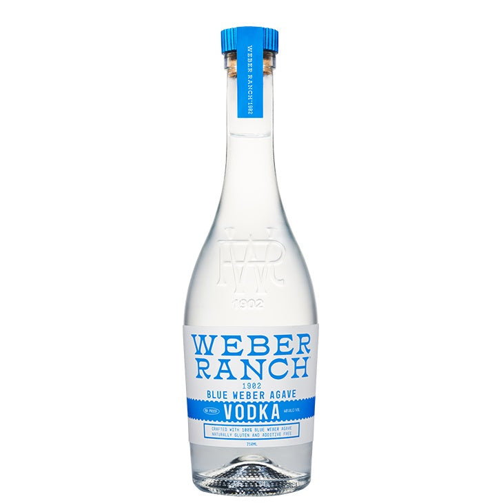 A bottle of Weber Ranch Vodka, available at our Palm Springs liquor store, Perry's.