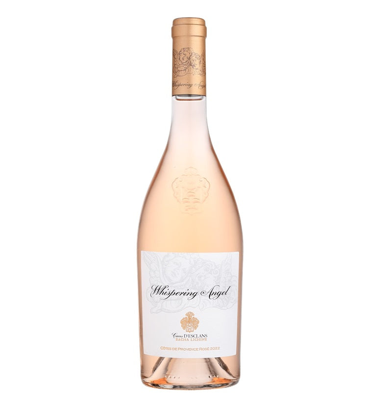 A bottle of Whispering Angel Rose, available at our Palm Springs wine store, Perry's.