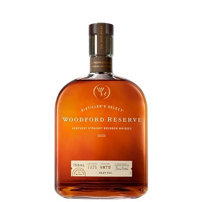 A bottle of Woodford Reserve Bourbon, available at our Palm Springs liquor store, Perry's.