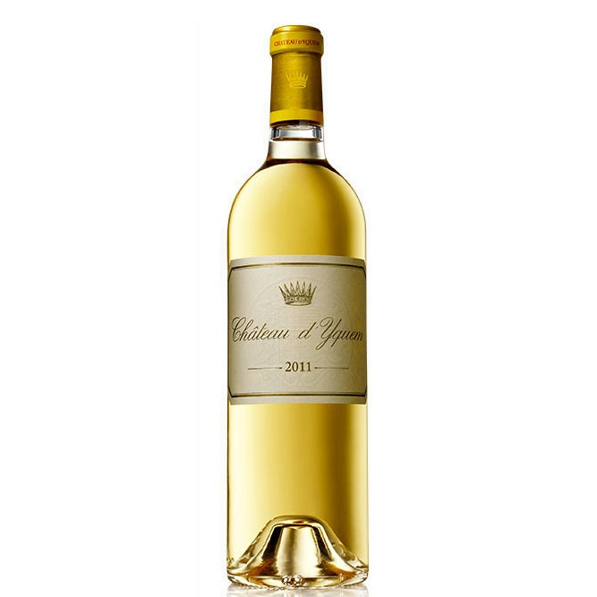 A bottle of Chateau d'Yquem Sauternes, available at our Palm Springs wine store, Perry's.